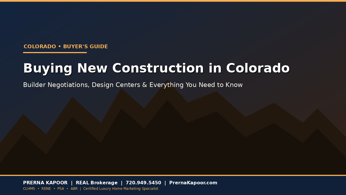 How to Buy a New Construction Home in Colorado: A Complete Guide (2026)