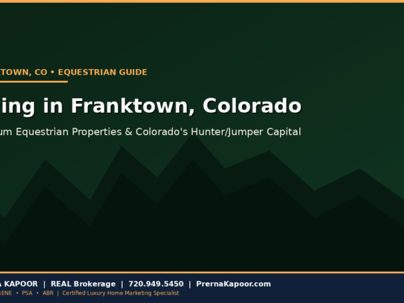 Living in Franktown, CO: 2026 Guide to Luxury Equestrian Living