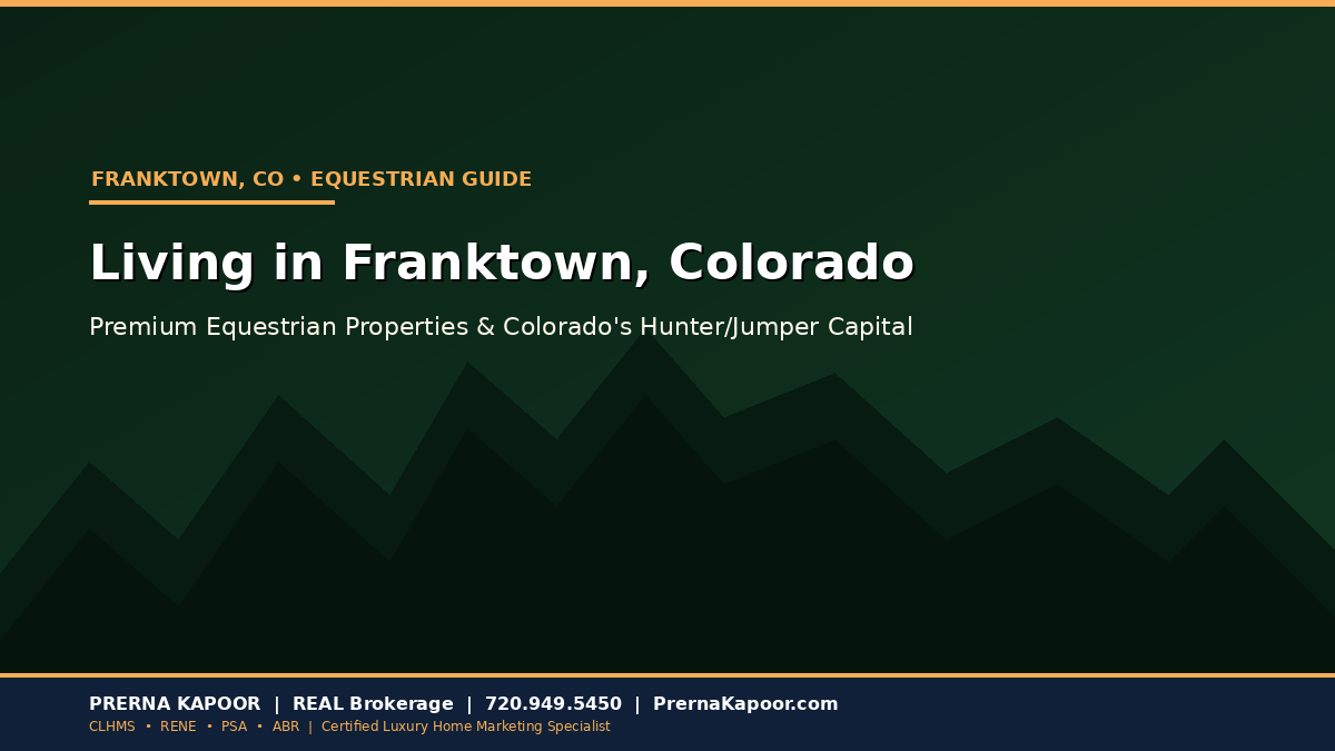 Living in Franktown, CO: 2026 Guide to Luxury Equestrian Living