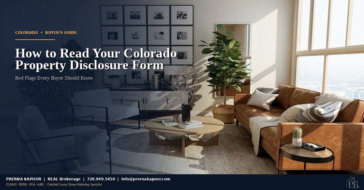 Colorado Seller Property Disclosure Form - Red flags every buyer should know when reading the SPD