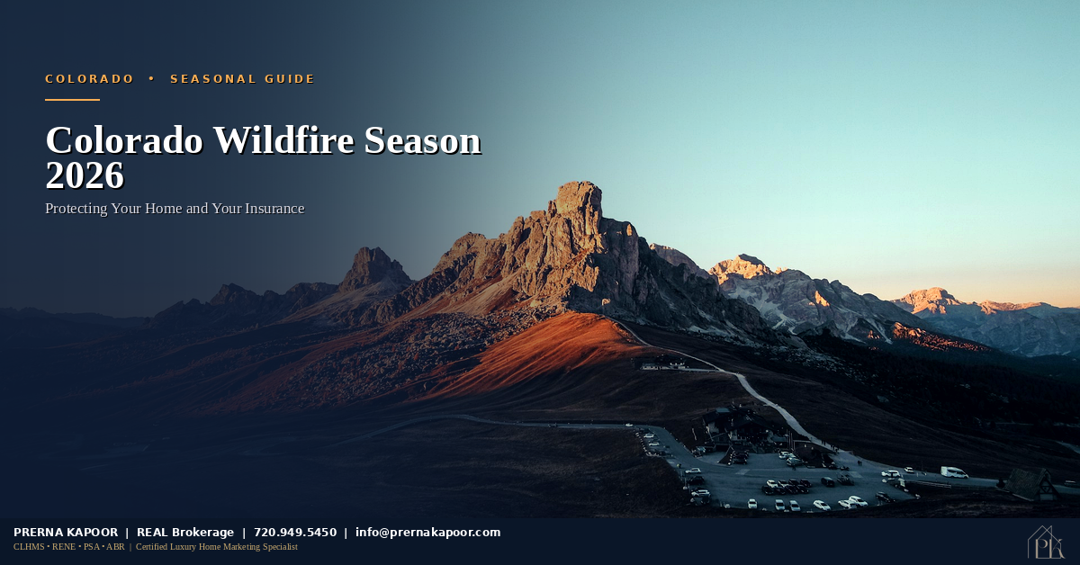 Colorado mountain sunset landscape representing wildfire season preparedness