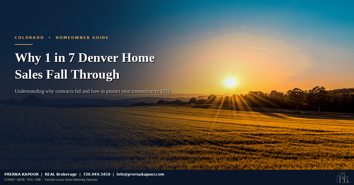 Why Denver home sales fall through 2026 - Colorado mountain sunset