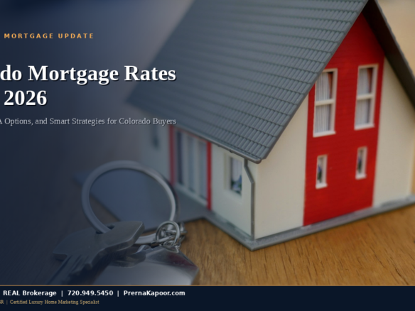 Modern Colorado home with keys, representing mortgage and home purchase