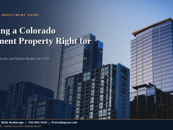 Colorado investment property guide showing cap rates and rental income data for Denver metro 2026