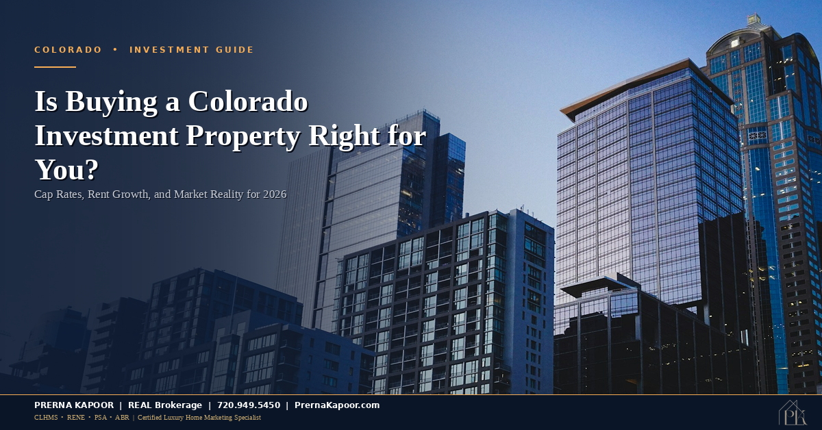 Colorado investment property guide showing cap rates and rental income data for Denver metro 2026