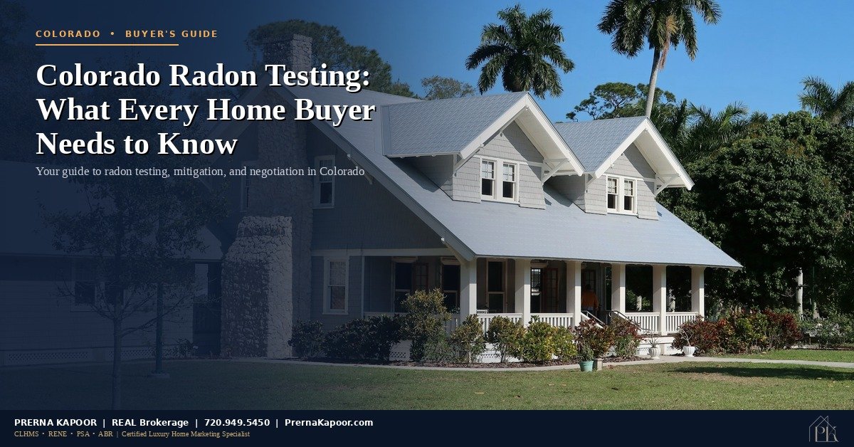Colorado home with radon testing equipment - buyer guide to radon inspection and mitigation