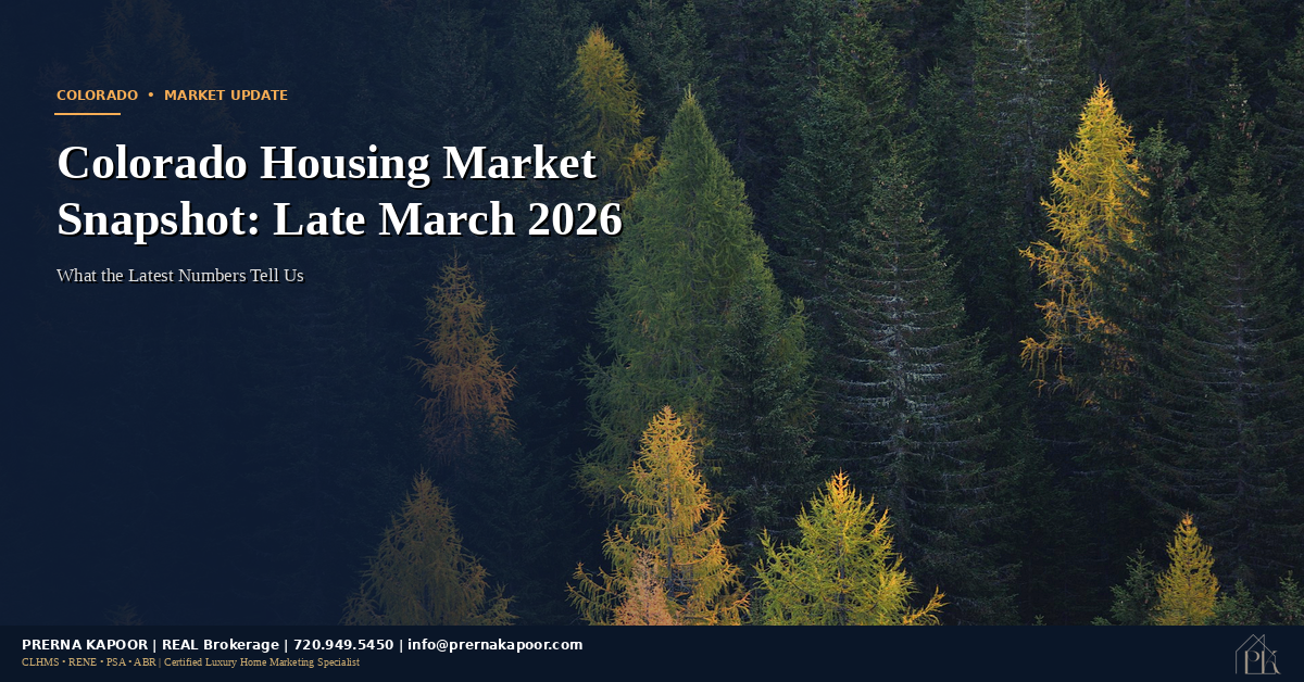 Colorado housing market snapshot late March 2026