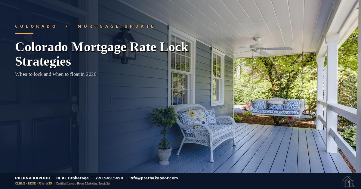 Mortgage rate lock strategy documents for Colorado home buyers