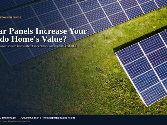 Solar panels on Colorado home increasing property value