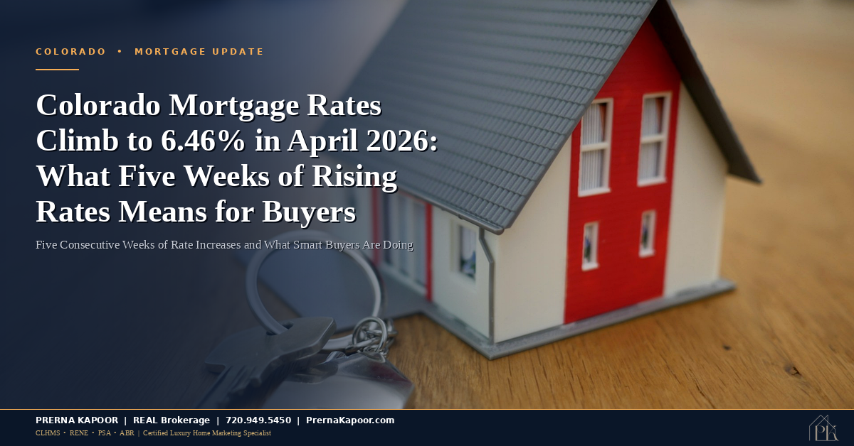 Colorado mortgage rates chart showing 6.46% in April 2026