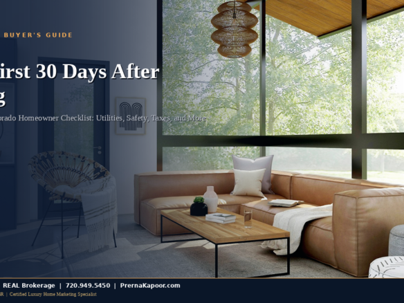 First 30 days after closing on a Colorado home - complete checklist for new homeowners