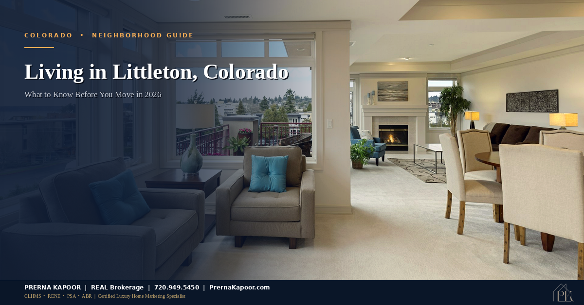 Living in Littleton Colorado - tree-lined suburban street