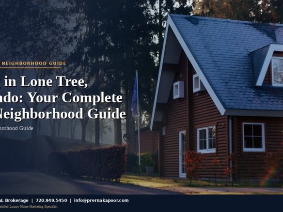 Lone Tree Colorado neighborhood guide 2026 with mountain views and suburban homes