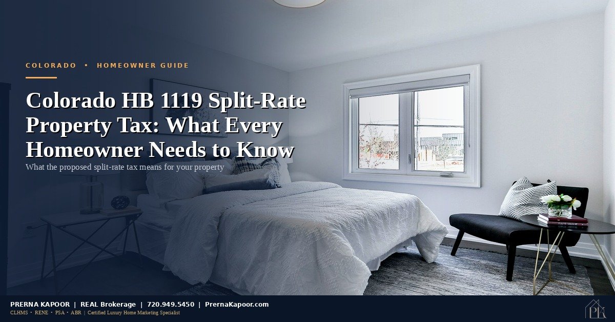 Colorado Capitol building with sunset - HB 1119 split-rate property tax guide