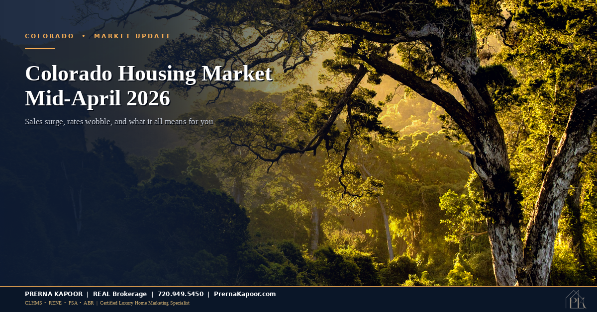 Colorado Housing Market Mid-April 2026: Sales Surge, Rates Wobble, and What It Means for You