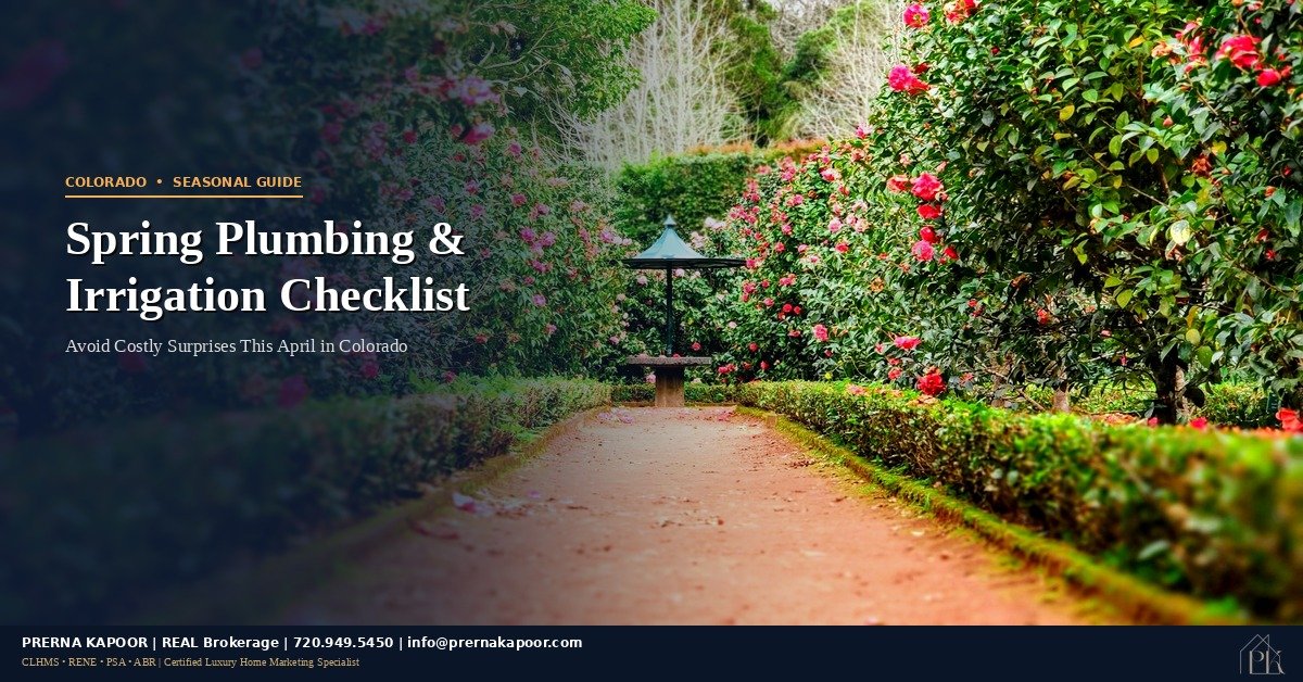 Spring plumbing and irrigation system checklist for Colorado homeowners April 2026
