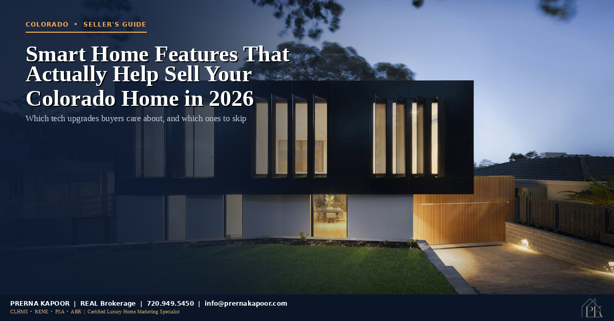 Smart home technology features for selling Colorado homes in 2026