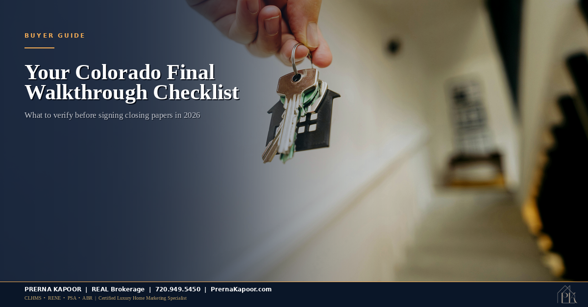What to Check on Your Colorado Home Final Walkthrough Before Closing Day