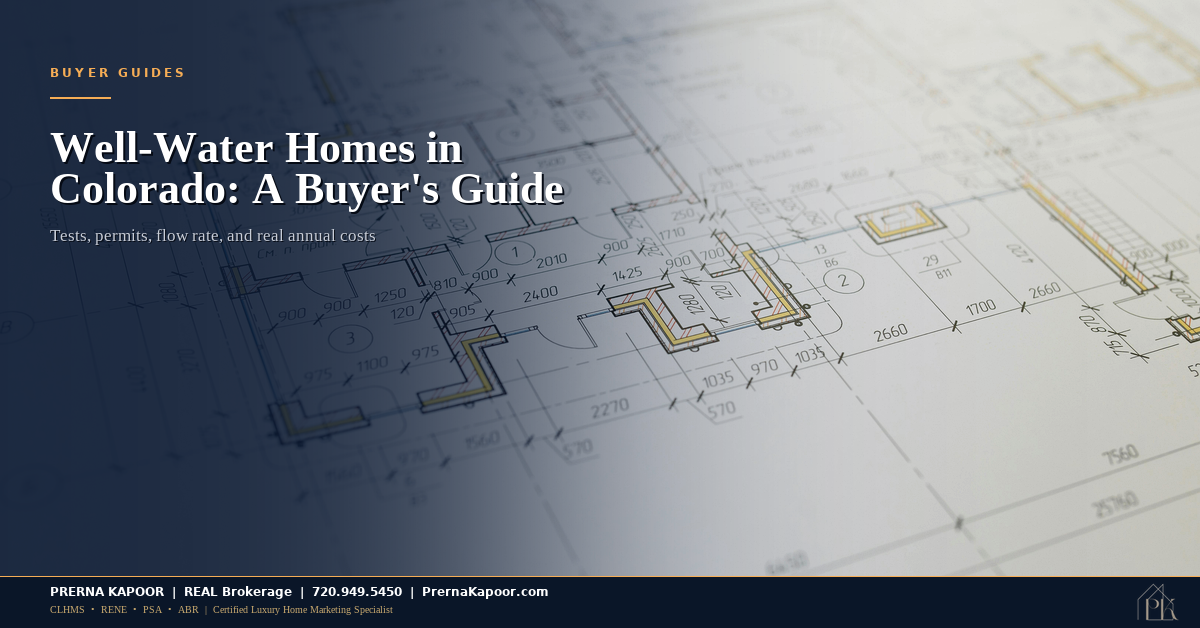 Buying a Colorado Home With a Well: Tests, Permits, and What Annual Maintenance Actually Costs