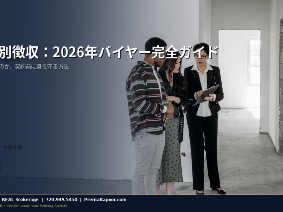 コロラド州のコンドミニアム購入前にHOA書類を確認する買い手と不動産エージェント
