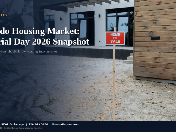 Colorado home with for-sale sign showing Memorial Day 2026 housing market snapshot