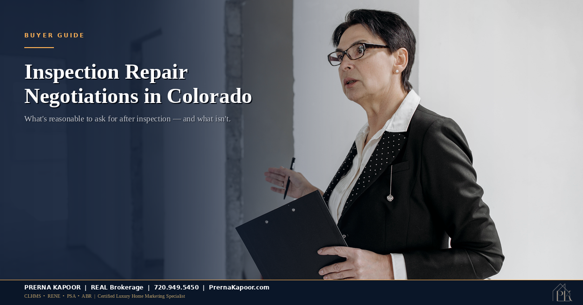 Repair Negotiations After a Colorado Home Inspection: A 2026 Buyer’s Guide