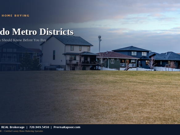 New suburban homes in a Colorado metro district neighborhood near Parker