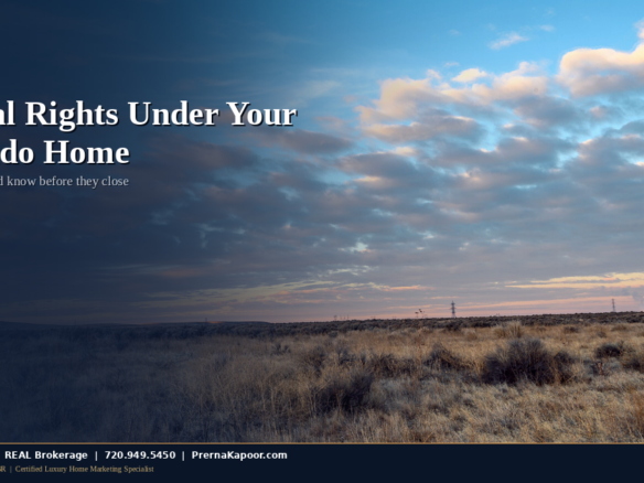 Open Colorado prairie land at dusk, representing mineral rights beneath a home