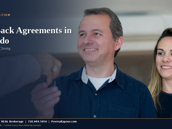 Colorado seller signing a rent-back agreement to stay in the home after closing