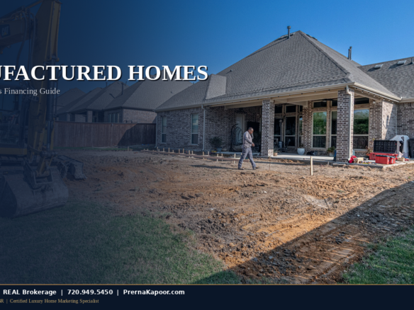 Manufactured home on a permanent foundation in a Colorado neighborhood