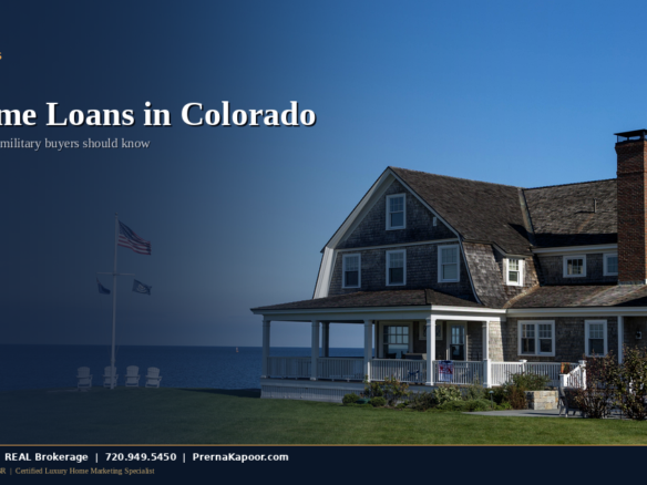 House with an American flag, representing VA home loans for veterans and military buyers in Colorado