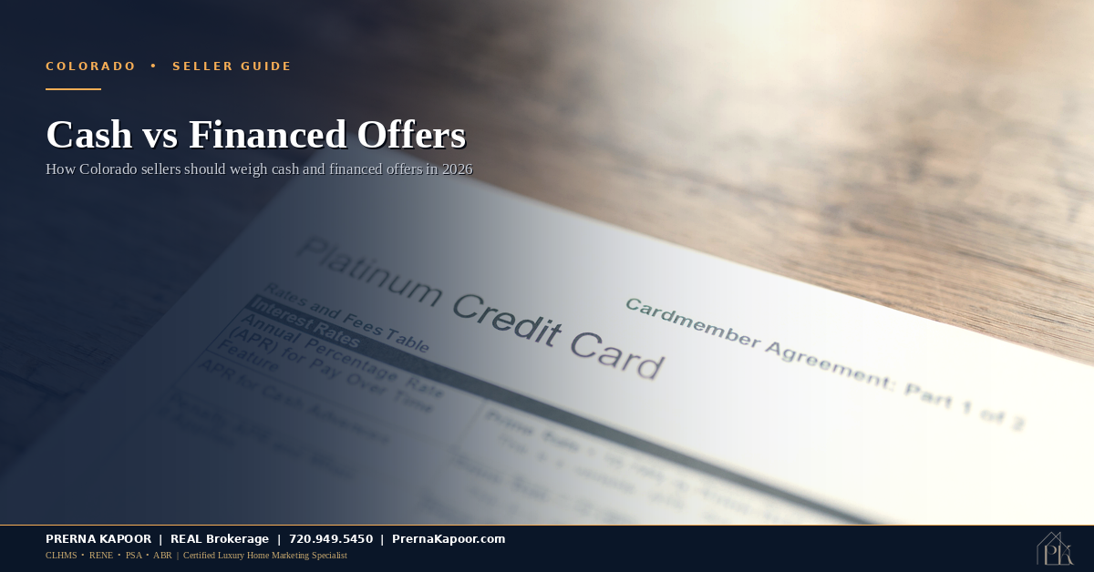 Cash Offers vs Financed Offers in Colorado: How Sellers Should Decide in 2026