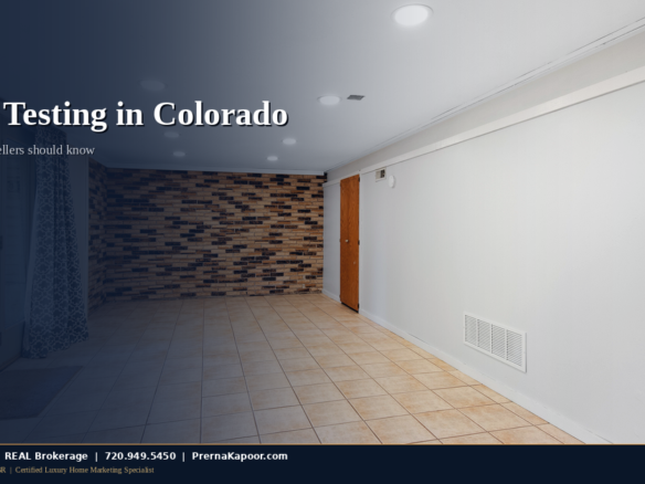 Colorado home basement interior - radon testing for buyers and sellers