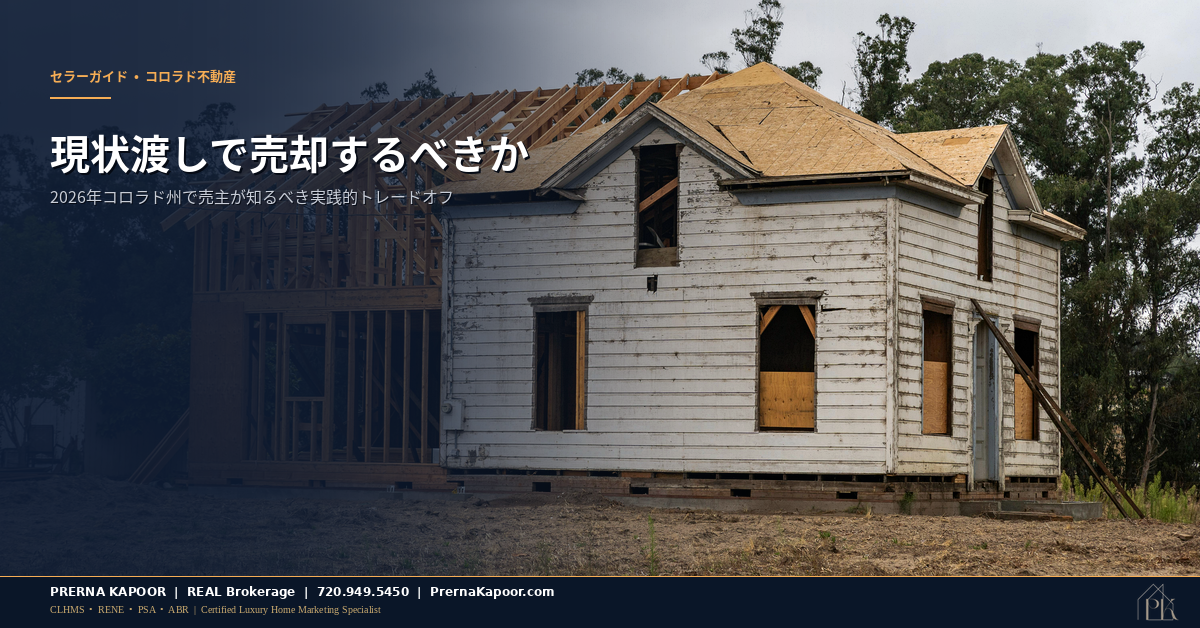 コロラド州で現状渡しで家を売却するガイド featured image
