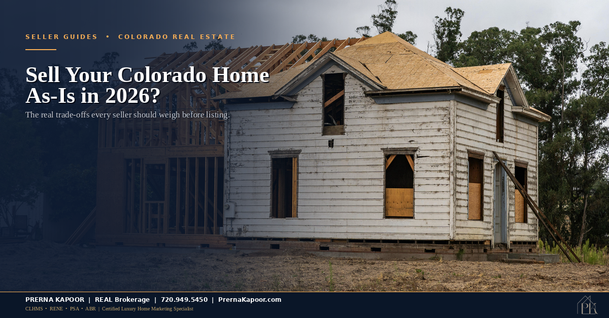 Should You Sell Your Colorado Home As-Is in 2026? The Real Trade-Offs