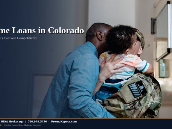 A military family in front of a Colorado home representing VA home loan eligibility