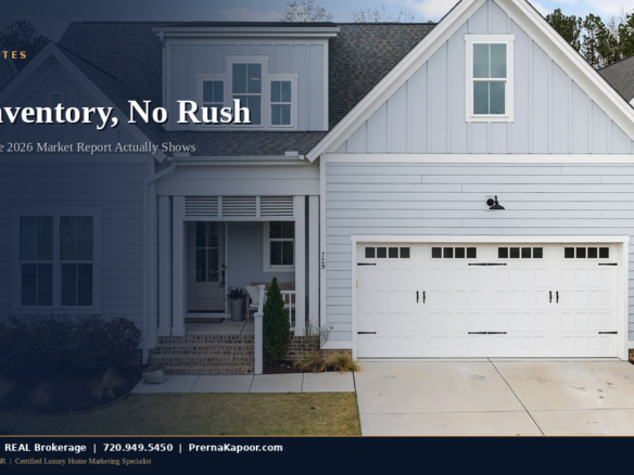 A row of homes for sale in a Denver-area suburb, representing the June 2026 Colorado housing market update