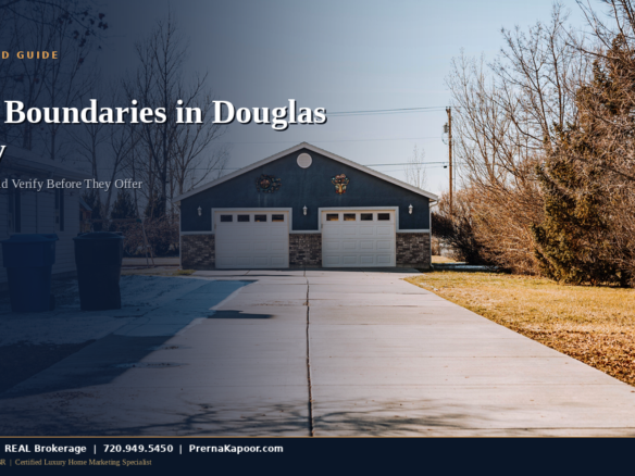 An elementary school building in a Douglas County Colorado neighborhood representing school attendance boundaries
