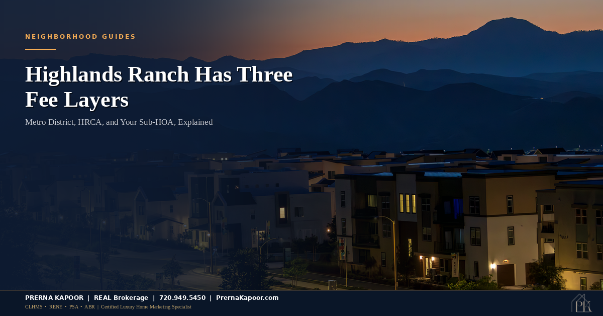 Highlands Ranch Doesn’t Have One HOA. It Has Three Fee Layers.