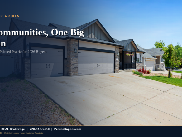 New construction homes in a Denver-area master-planned community, representing the Sterling Ranch and Painted Prairie comparison for 2026 buyers