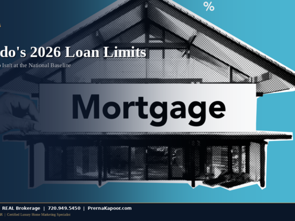Mortgage loan paperwork and calculator representing Colorado's 2026 conforming loan limit changes by county