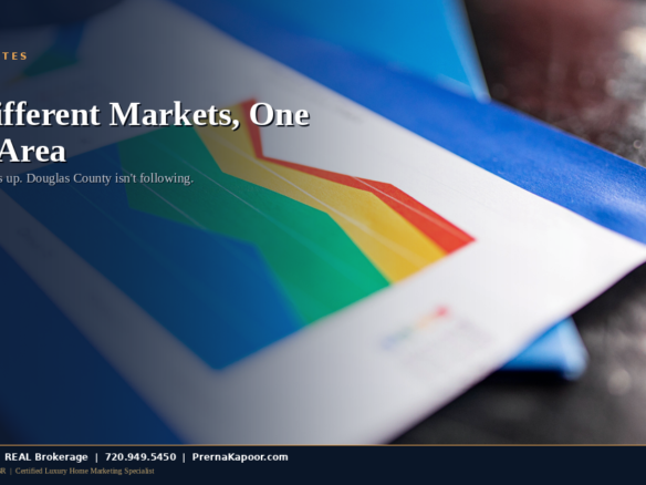 Financial chart and housing market data representing the Denver Colorado real estate market in August 2026