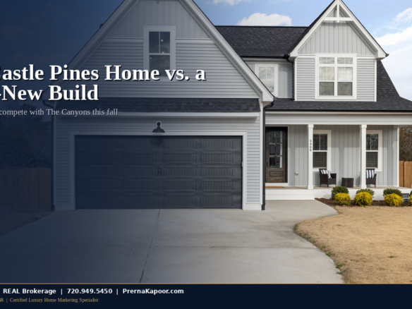 New construction homes at The Canyons in Castle Pines, Colorado, and how resale home sellers can price and compete with builder incentives