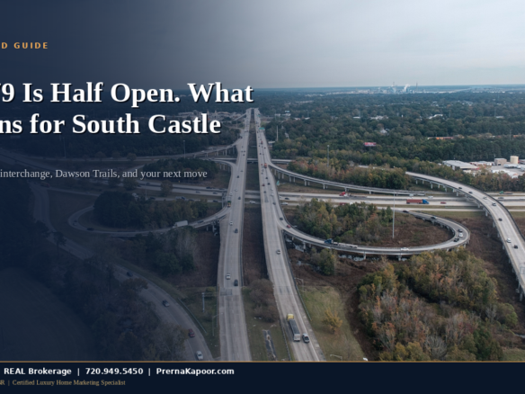 Crystal Valley interchange and Exit 179 on I-25 in Castle Rock, Colorado, and what the new highway access means for Crystal Valley Ranch home buyers