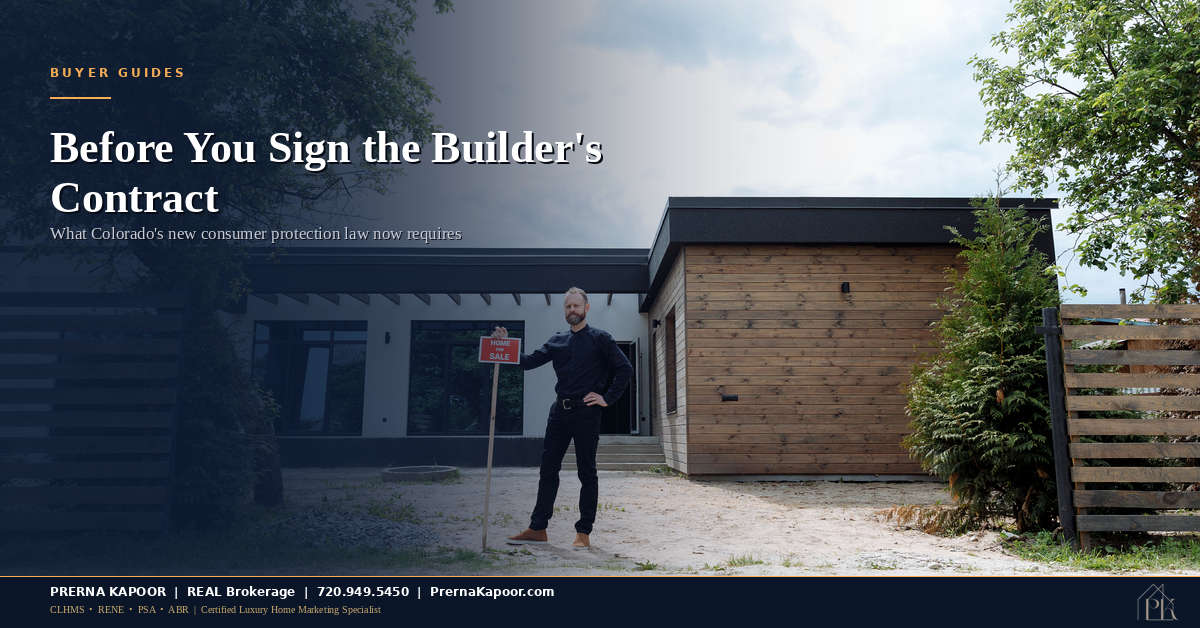 Your Colorado Builder Handed You Their Own Purchase Contract. Here’s Why Your Agent Now Has to Tell You to Call a Lawyer.