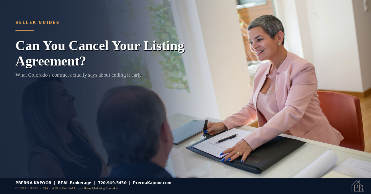 Your Colorado Listing Agreement Calls Itself “Irrevocable.” Here’s What That Actually Means If You Want Out.