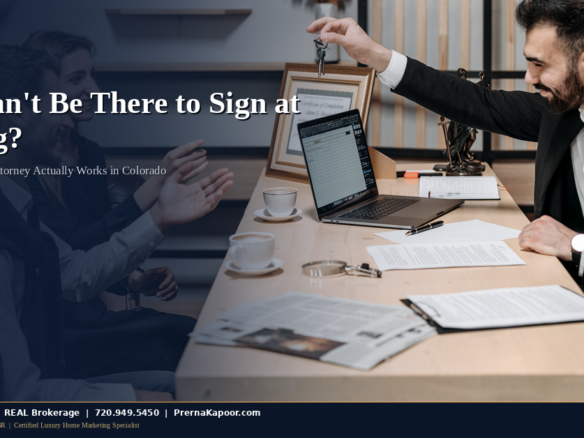 Power of attorney for a Colorado real estate closing - keys handed over at closing table