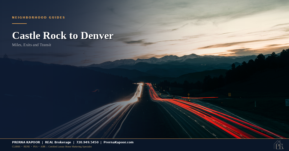 Highway toward Castle Rock and Denver, Colorado
