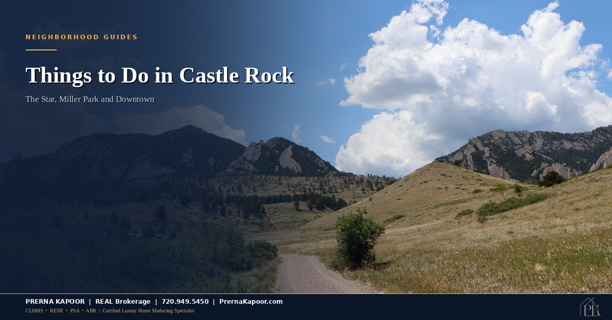 Open space and trail scene near Castle Rock, Colorado